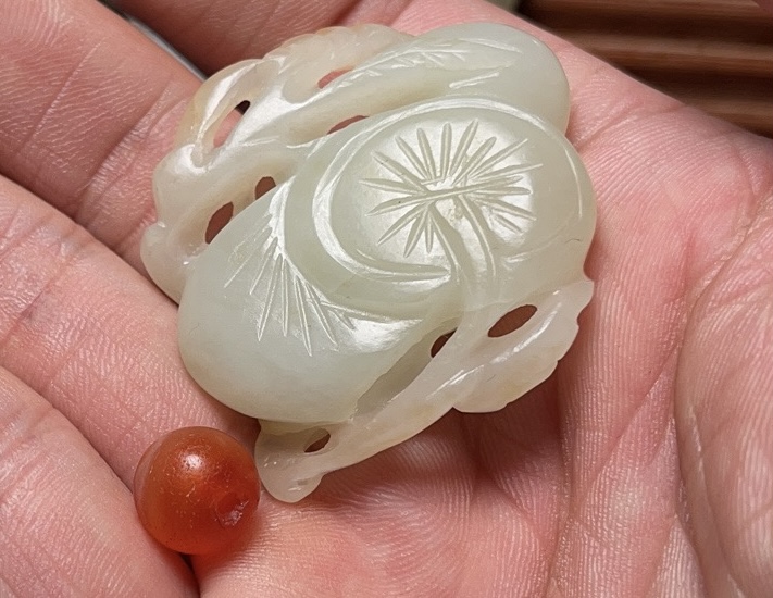 青白玉事事如意佩