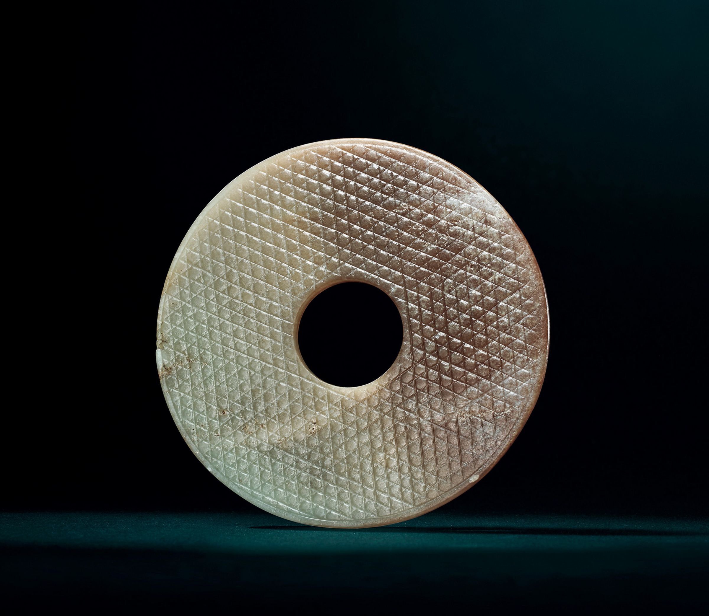 明仿汉蒲纹玉璧