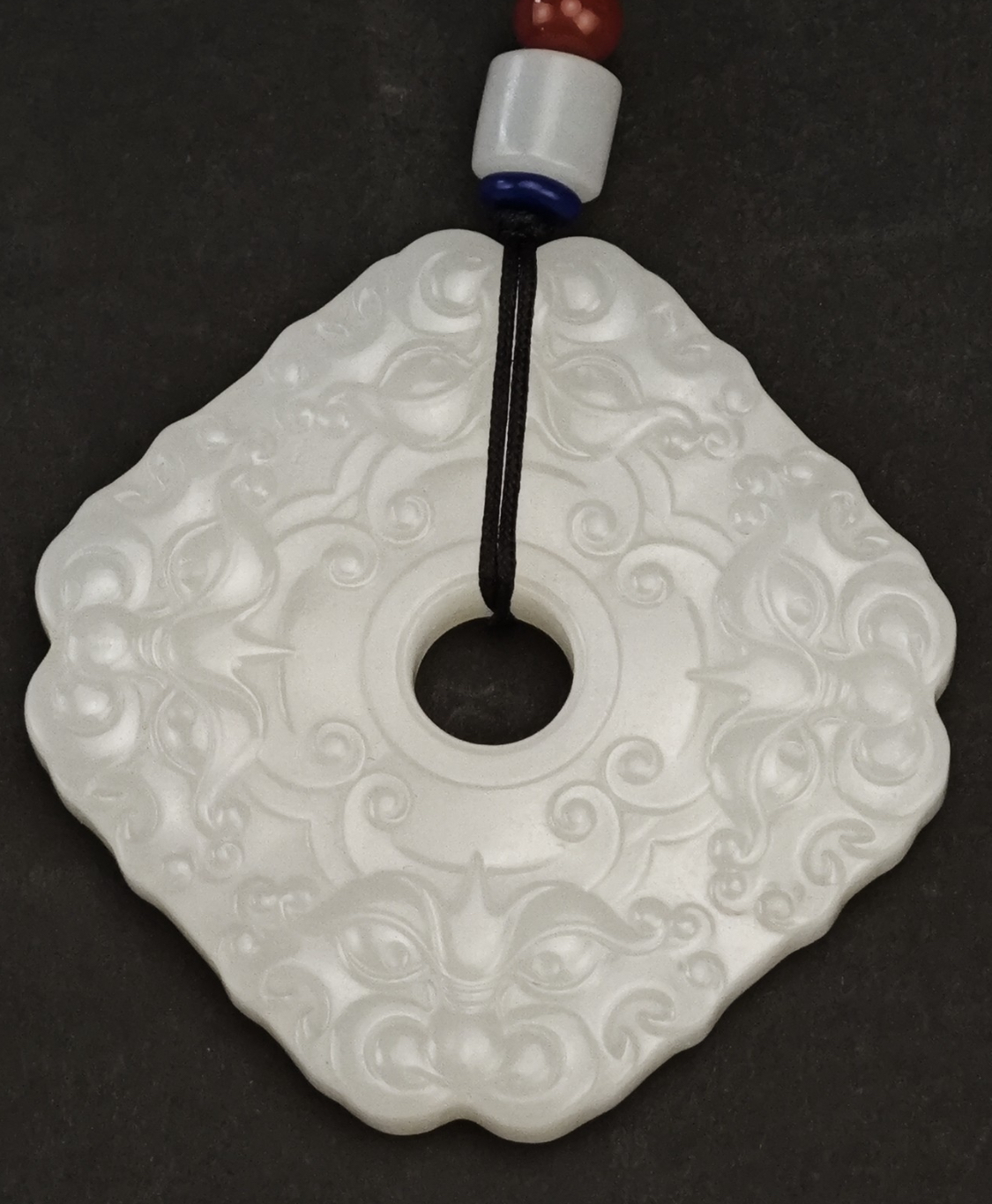 和田白玉雕四方壁