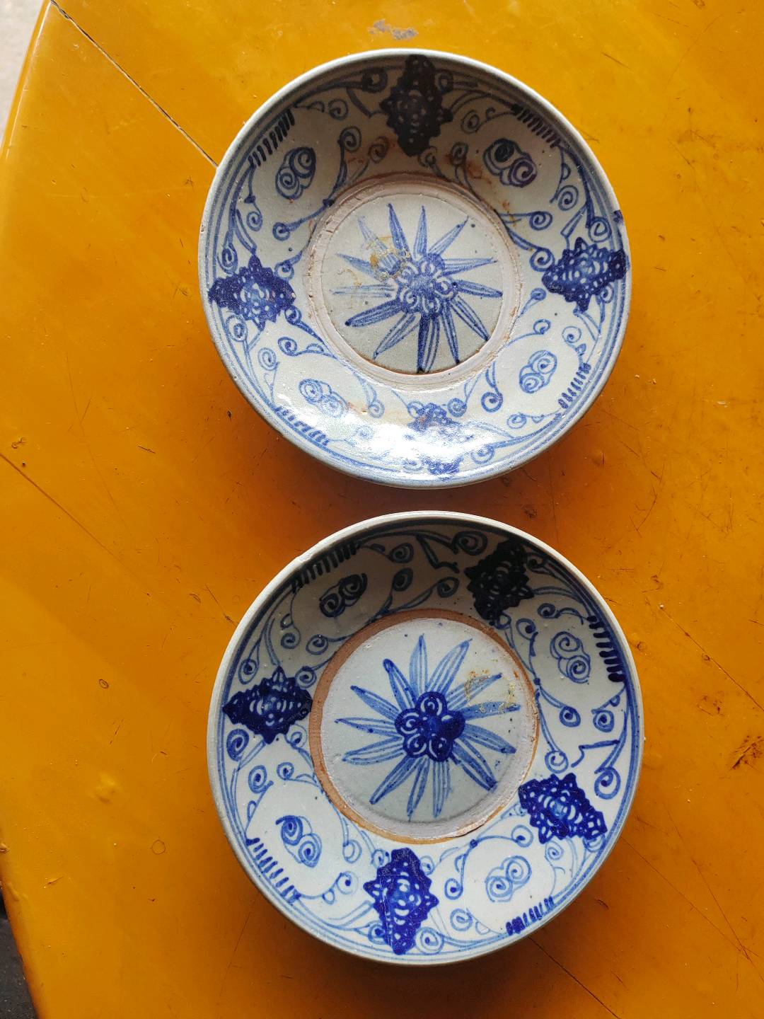 青花瓷，盘子一对